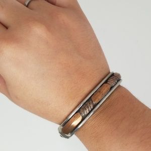 👽Rocker Style Hinged Copper bangle